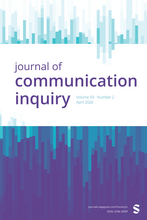 This is the cover of the Journalism of Communication Inquiry 