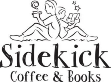 An image of the Sidekick Coffee and Books logo.