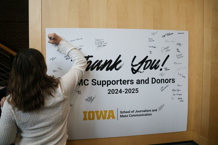 SJMC students thanked donors for their continuing support of the school and the scholarships.