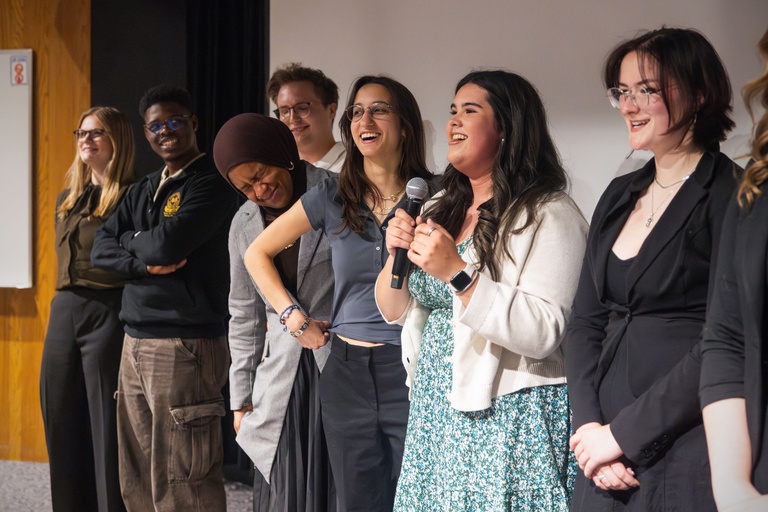 This is a panel of students that participated in the Year in Focus Magazine