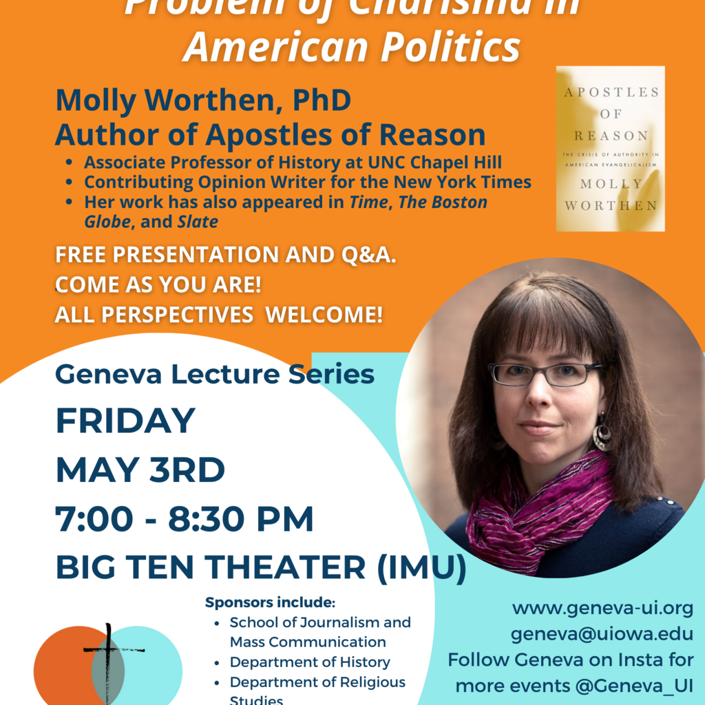Molly Worthen, "Gurus, Prophets, and the Problem of Charisma in American Politics" promotional image