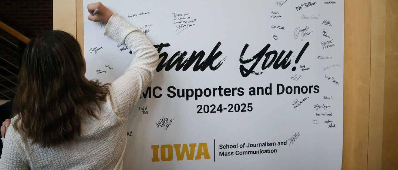 SJMC students thanked donors for their continuing support of the school and the scholarships.