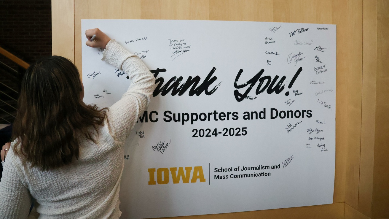 SJMC students thanked donors for their continuing support of the school and the scholarships.